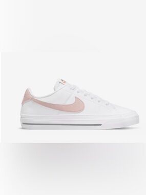 Nike Women’s 8.5 Court Legacy Next Nature White & Rose Pink Casual Sneaker Shoes